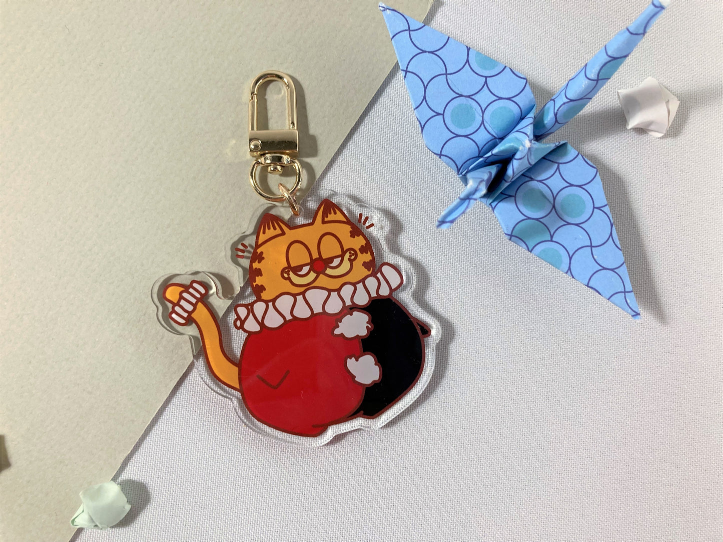 Clown Garfield Acrylic Charm