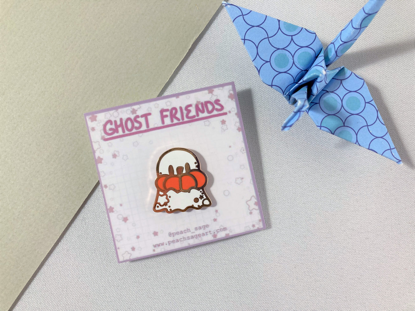 Pumpkin Ghost Pin