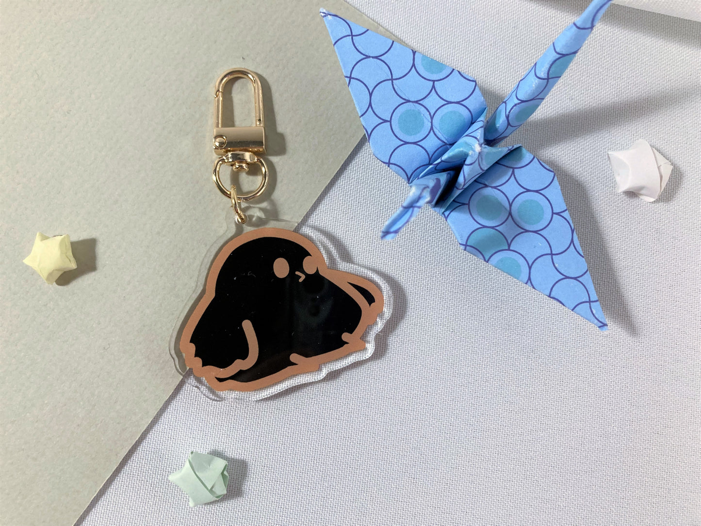 Sad Crow Acrylic Charm