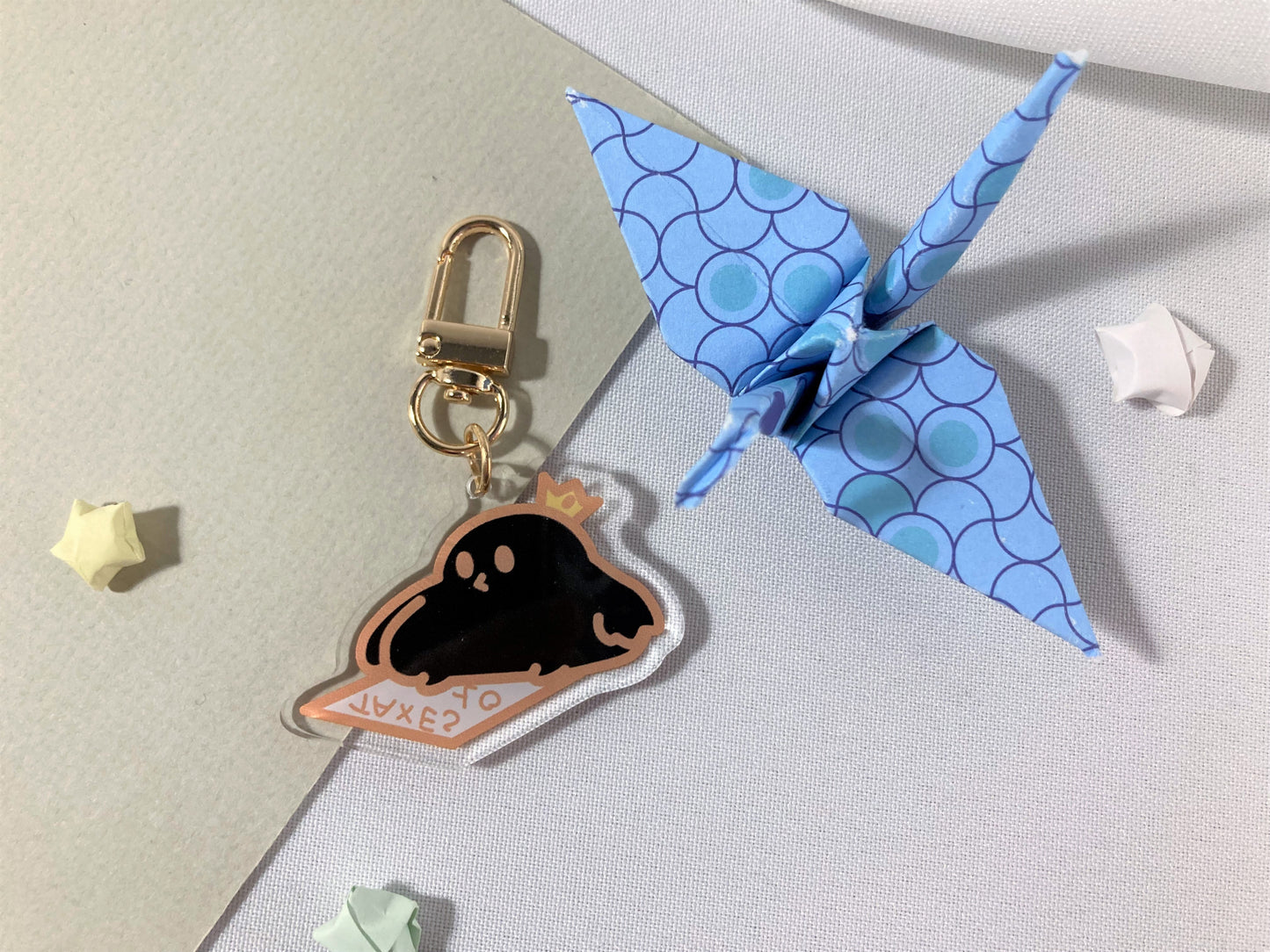 Tax Evasion Crow Acrylic Charm