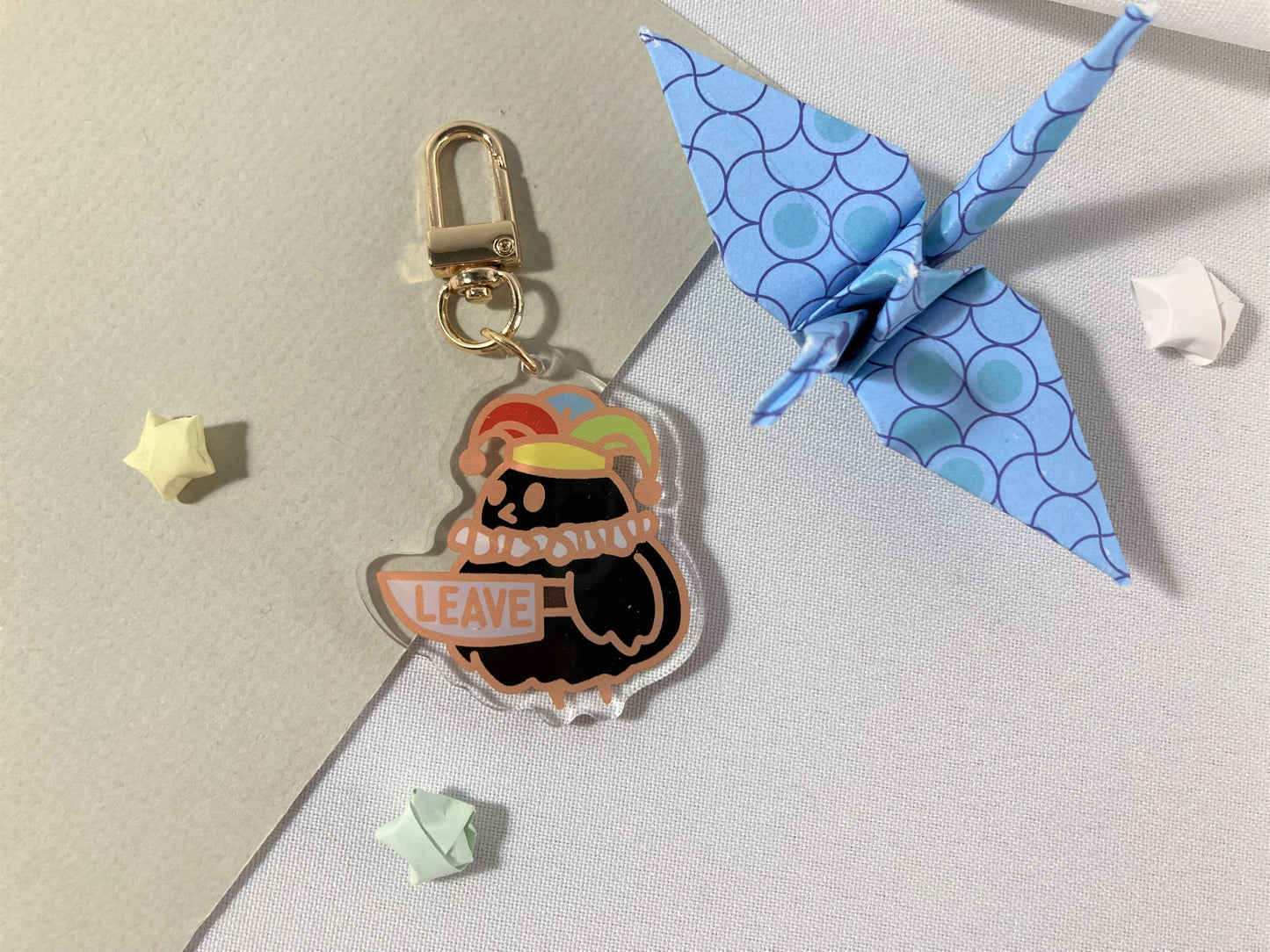 Clown Crimes Crow Acrylic Charm