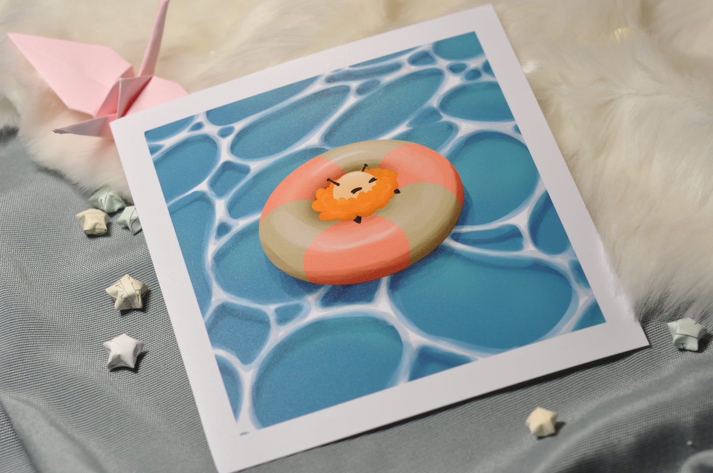 Swimming Bee Print