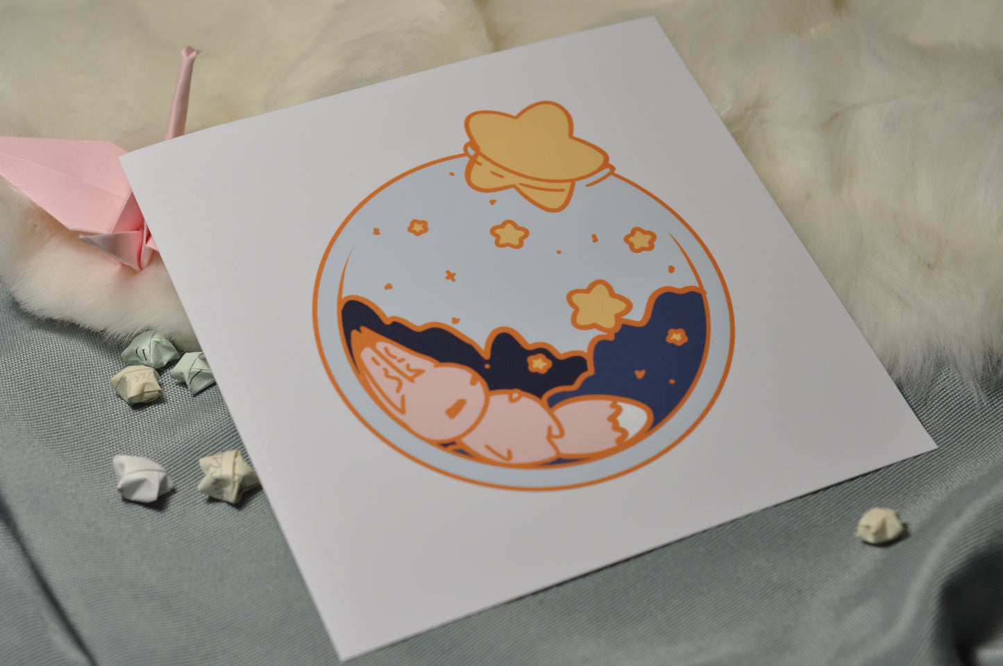 Bottled Starry Fox Print