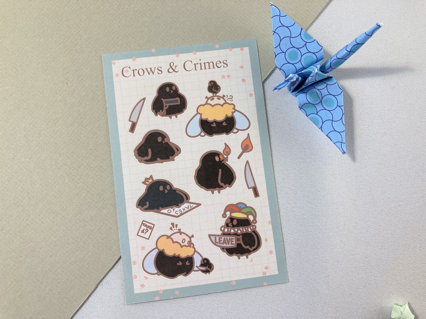 Crows Committing Crimes Sticker Sheet